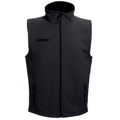   BAKU. Unisex softshell vest, Unisex, 96% polyester and 4% spandex (2 layers): 280 g/m², Black, S