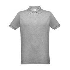   Tricou Polo Barbati, 42FEB234631, THC Berlin, Bumbac, Poliester, Masculin, Gri Melange Deschis, 3XL