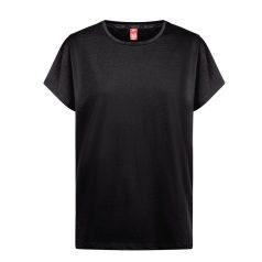   Tricou la baza gatului, Dama, maneca scurta, TH Clothes, 2401E12940, Bumbac, Negru, M