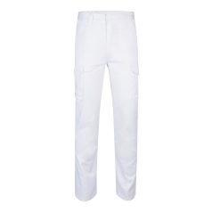   Pantaloni stretch cu buzunare multiple, Unisex, 2502E12443, Velilla, Bumbac, Poliester, Alb, 50