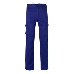   Pantaloni stretch cu buzunare multiple, Unisex, 2502E12465, Velilla, Bumbac, Poliester, Albastru Royal, 34