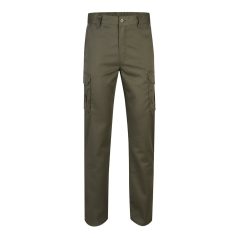   Pantaloni stretch cu buzunare multiple, Unisex, 2502E12555, Velilla, Bumbac, Poliester, Verde armata, 34