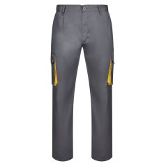   Pantaloni de twill cu buzunare multiple in doua tonuri, Unisex, 2502E12095, Velilla, Bumbac, Poliester, Gri, 34