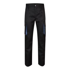   Pantaloni de twill cu buzunare multiple in doua tonuri, Unisex, 2502E12197, Velilla, Bumbac, Poliester, Negru, 48