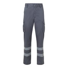   Pantaloni extensibili cu mai multe buzunare, Unisex, 2502E11375, Velilla, Bumbac, Poliester, Gri, 44