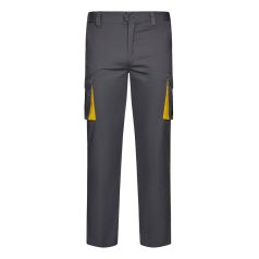   Pantaloni extensibili cu buzunare multiple, in doua tonuri, Unisex, 2502E11601, Velilla, Bumbac, Poliester, Gri, 46