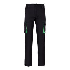   Pantaloni extensibili cu buzunare multiple, in doua tonuri, Unisex, 2502E11640, Velilla, Bumbac, Poliester, Negru, 34