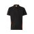 Tricou polo pique bicolor cu maneca scurta, Unisex, 2502E13437, Velilla, Bumbac, Poliester, Negru, 2XL