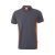 Tricou polo pique bicolor cu maneca scurta, Unisex, 2502E13412, Velilla, Bumbac, Poliester, Gri, L