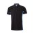 Tricou polo pique bicolor cu maneca scurta, Unisex, 2502E13438, Velilla, Bumbac, Poliester, Negru, 2XL