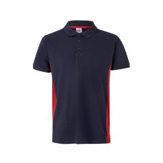   Tricou polo pique bicolor cu maneca scurta, Unisex, 2502E13368, Velilla, Bumbac, Poliester, Albastru, 2XL