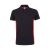 Tricou polo pique bicolor cu maneca scurta, Unisex, 2502E13439, Velilla, Bumbac, Poliester, Negru, 2XL