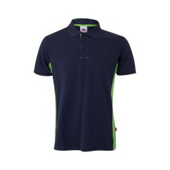   Tricou polo pique bicolor cu maneca scurta, Unisex, 2502E13369, Velilla, Bumbac, Poliester, Albastru, 2XL