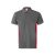 Tricou polo pique bicolor cu maneca scurta, Unisex, 2502E13404, Velilla, Bumbac, Poliester, Gri, 2XL