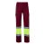 Pantaloni din twill bicolor cu buzunare multiple, Unisex, 2502E13143, Velilla, Poliester, Bumbac, Burgundy, 2XL