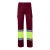 Pantaloni din twill cu buzunare multiple in doua tonuri, Unisex, 2502E13117, Velilla, Poliester, Bumbac, Burgundy, 4XL