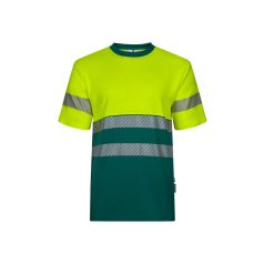   Tricou pique bicolor, Unisex, 2502E11107, Velilla, Bumbac, Poliester, Verde, 3XL