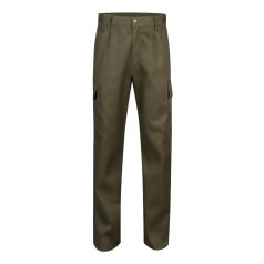   Pantaloni din twill cu buzunare multiple, Unisex, 2502E10840, Velilla, Poliester, Bumbac, Verde armata, 44