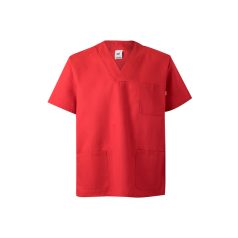   Tunica medicala din twill cu maneci scurte, Unisex, 2502E12306, Velilla, Poliester, Bumbac, Rosu, 2XL