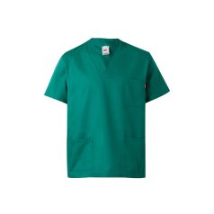   Tunica medicala din twill cu maneci scurte, Unisex, 2502E12342, Velilla, Poliester, Bumbac, Verde, 2XL