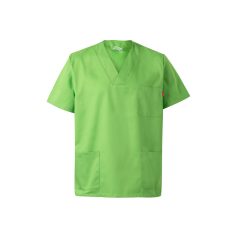   Tunica medicala din twill cu maneci scurte, Unisex, 2502E12333, Velilla, Poliester, Bumbac, Verde lime, 2XL