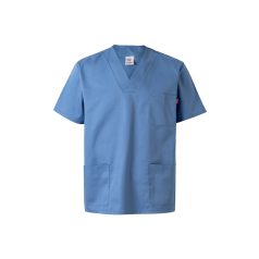   Tunica medicala din twill cu maneci scurte, Unisex, 2502E12227, Velilla, Poliester, Bumbac, Albastru pastelat, 3XL