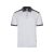 Tricou polo pique stretch bicolor cu maneci scurte, Unisex, 2502E13693, Velilla, Poliester, Elastan, Alb, 2XL