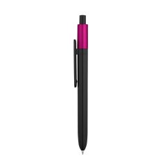   KIWU Metallic. ABS ballpoint with shiny finish and lacquered top with metallic finish, Fuchsia