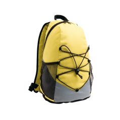   Rucsac sport casual cu buzunare laterale din plasa, 250x420x180 mm, Everestus, 20SEP1195, Poliester 600D, Galben