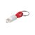 USB cable with 2 in 1 connector, ABS and PVC, Red