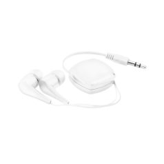 Retractable earphones, White