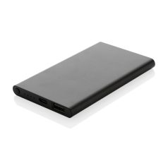   Powerbank 4000 mAh, USB-C, USB-A, 2401E16345, Everestus, 11x6.8x1 cm, Aluminiu, ABS, Negru