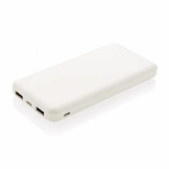 High Density 10.000 mAh Pocket Powerbank, white ABS white