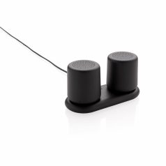 Double induction charging speaker, black ABS black