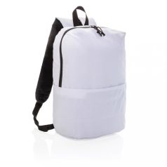   Rucsac casual, simplu si practic, buzunar frontal cu fermoar, Everestus, 20IAN474, Poliester, Alb