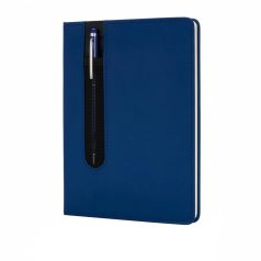   Agenda A5 coperta tare PU standard si pix metalic stylus, Everestus, SD, hartie, otel inoxidabil, albastru navy