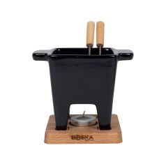   Set Fondue, 2502E15842, Boska, 10.5 x 14.5 x 12.3 cm, Ceramica, Lemn, Negru