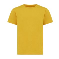   Tricou la baza gatului, Copii, maneca scurta, iqoniq, 2401E13176, Bumbac, Galben ochre, 11--12