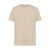 Tricou cu maneca scurta, la baza gatului, Casual, Unisex, iqoniq, 2410E19345, Bumbac, Crem dessert, L