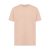 Tricou cu maneca scurta, la baza gatului, Casual, Unisex, iqoniq, 2410E19364, Bumbac, Portocaliu peach, XXS