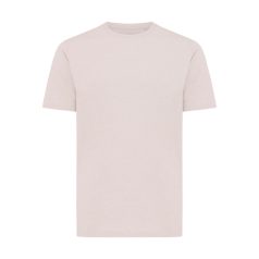   Tricou cu maneca scurta, la baza gatului, Casual, Unisex, iqoniq, 2410E19395, Bumbac, Roz cloud, XXL