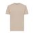 Tricou cu maneca scurta, la baza gatului, Casual, Unisex, iqoniq, 2410E19451, Bumbac, Natur light, L