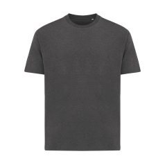   Tricou cu maneca scurta, la baza gatului, Casual, Unisex, iqoniq, 2410E19494, Bumbac, Gri heather anthracite, XXS