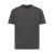 Tricou cu maneca scurta, la baza gatului, Casual, Unisex, iqoniq, 2410E19494, Bumbac, Gri heather anthracite, XXS