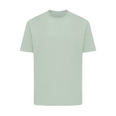   Tricou cu maneca scurta, la baza gatului, Casual, Unisex, iqoniq, 2410E19521, Bumbac, Verde ice, 4XL