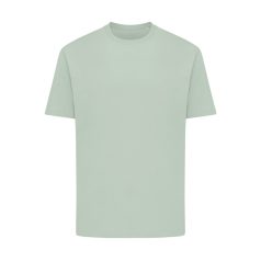   Tricou cu maneca scurta, la baza gatului, Casual, Unisex, iqoniq, 2410E19530, Bumbac, Verde ice, XXS