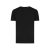 Tricou cu maneca scurta, la baza gatului, Casual, Unisex, iqoniq, 2410E19137, Bumbac, Negru, 4XL