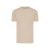 Tricou cu maneca scurta, la baza gatului, Casual, Unisex, iqoniq, 2410E19178, Bumbac, Crem dessert, L