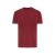 Tricou cu maneca scurta, la baza gatului, Casual, Unisex, iqoniq, 2410E19146, Bumbac, Rosu burgundy, L