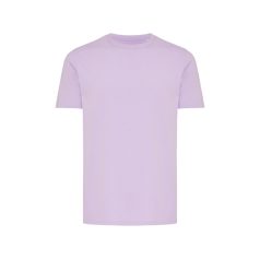   Tricou cu maneca scurta, la baza gatului, Casual, Unisex, iqoniq, 2410E19213, Bumbac, Violet lavender, M